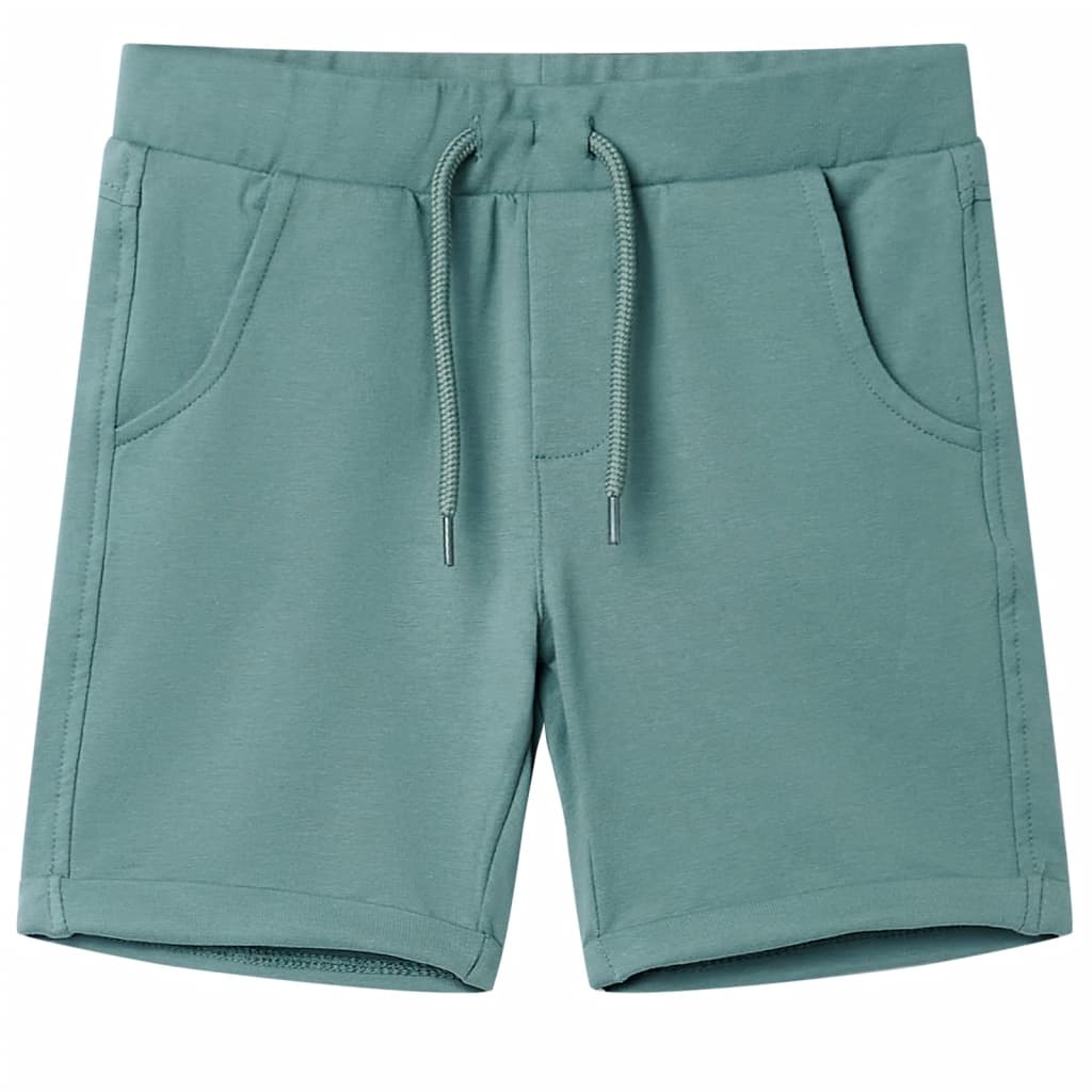 VidaXL Kindershort met trekkoord 128 oudpetrol