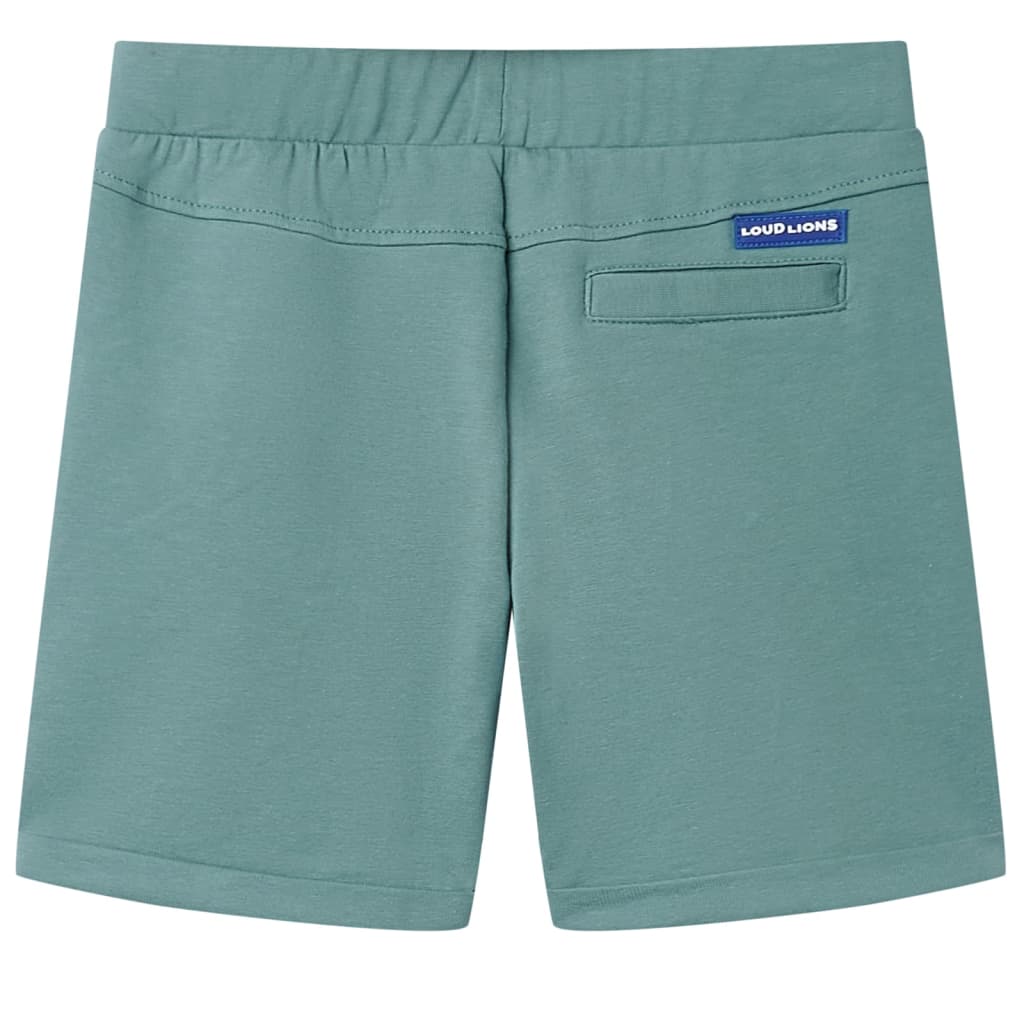VidaXL Kindershort met trekkoord 128 oudpetrol