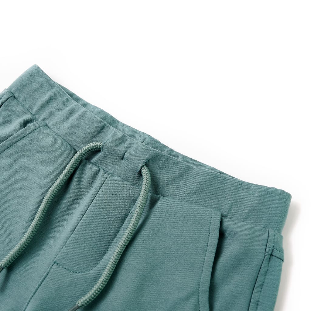 VidaXL Kindershort met trekkoord 128 oudpetrol
