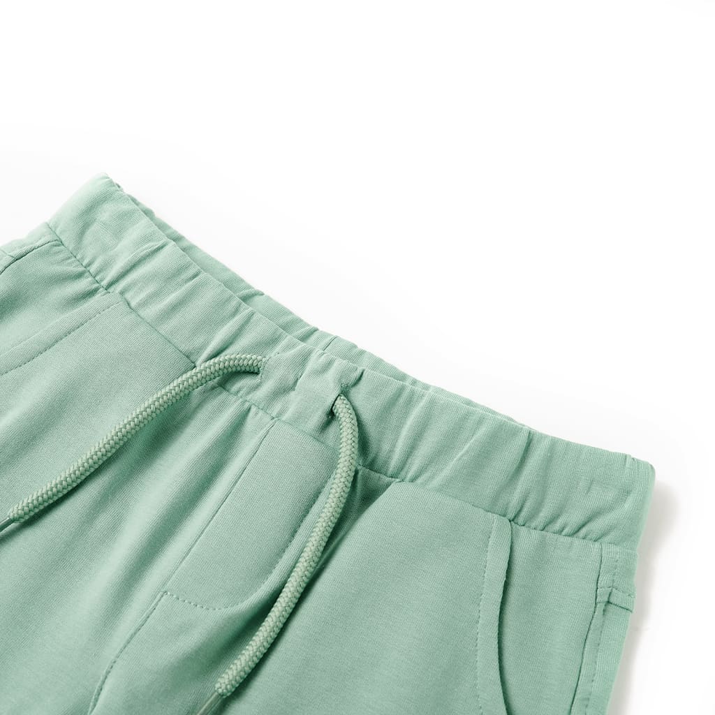 VidaXL Kindershort met trekkoord 104 lichtkaki