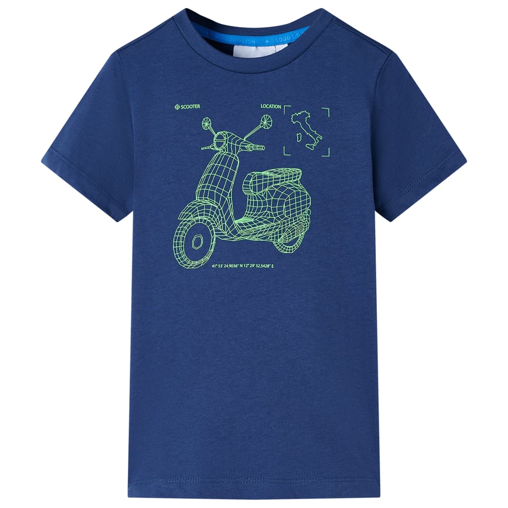 Vidaxl kindershirt 104 donkerblauw