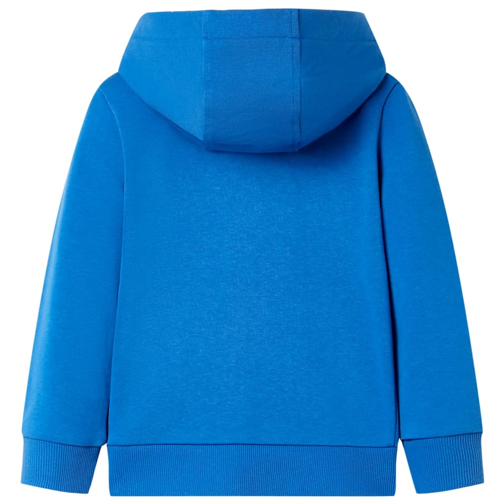 Vidaxl kindervest met capuchon en rits 116 blauw