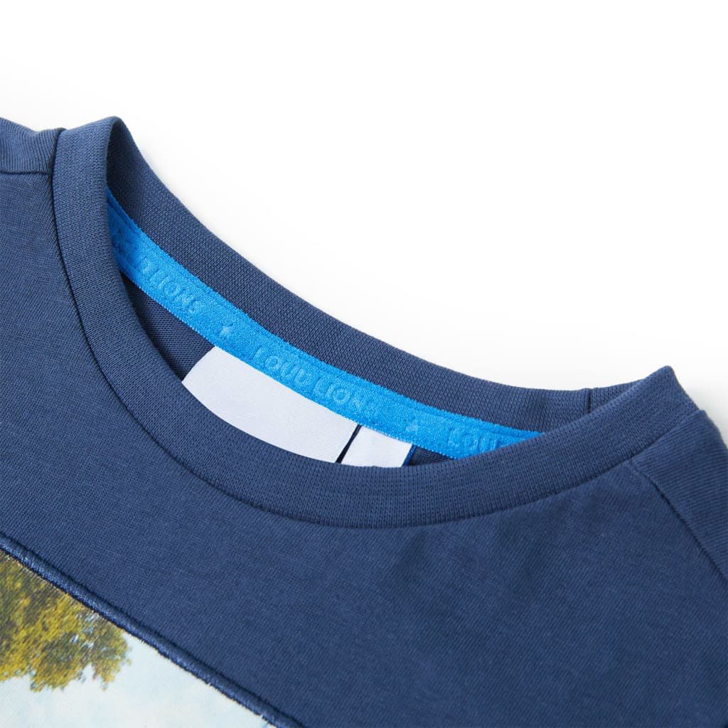 Vidaxl kindershirt 116 donkerblauw
