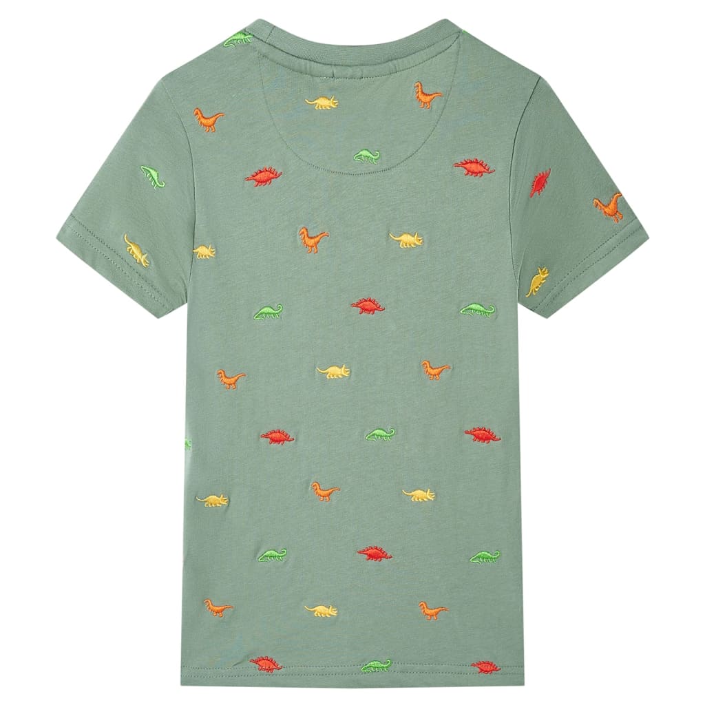 Vidaxl kindershirt met korte mouwen 116 kakikleurig