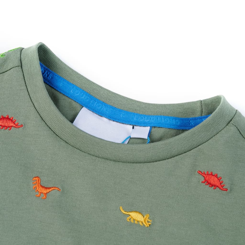 Vidaxl kindershirt met korte mouwen 116 kakikleurig