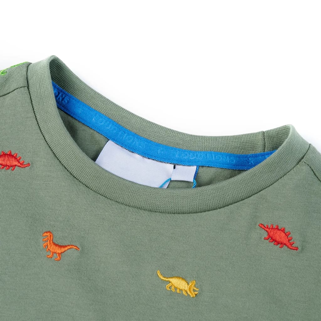 Vidaxl kindershirt met korte mouwen 128 kakikleurig