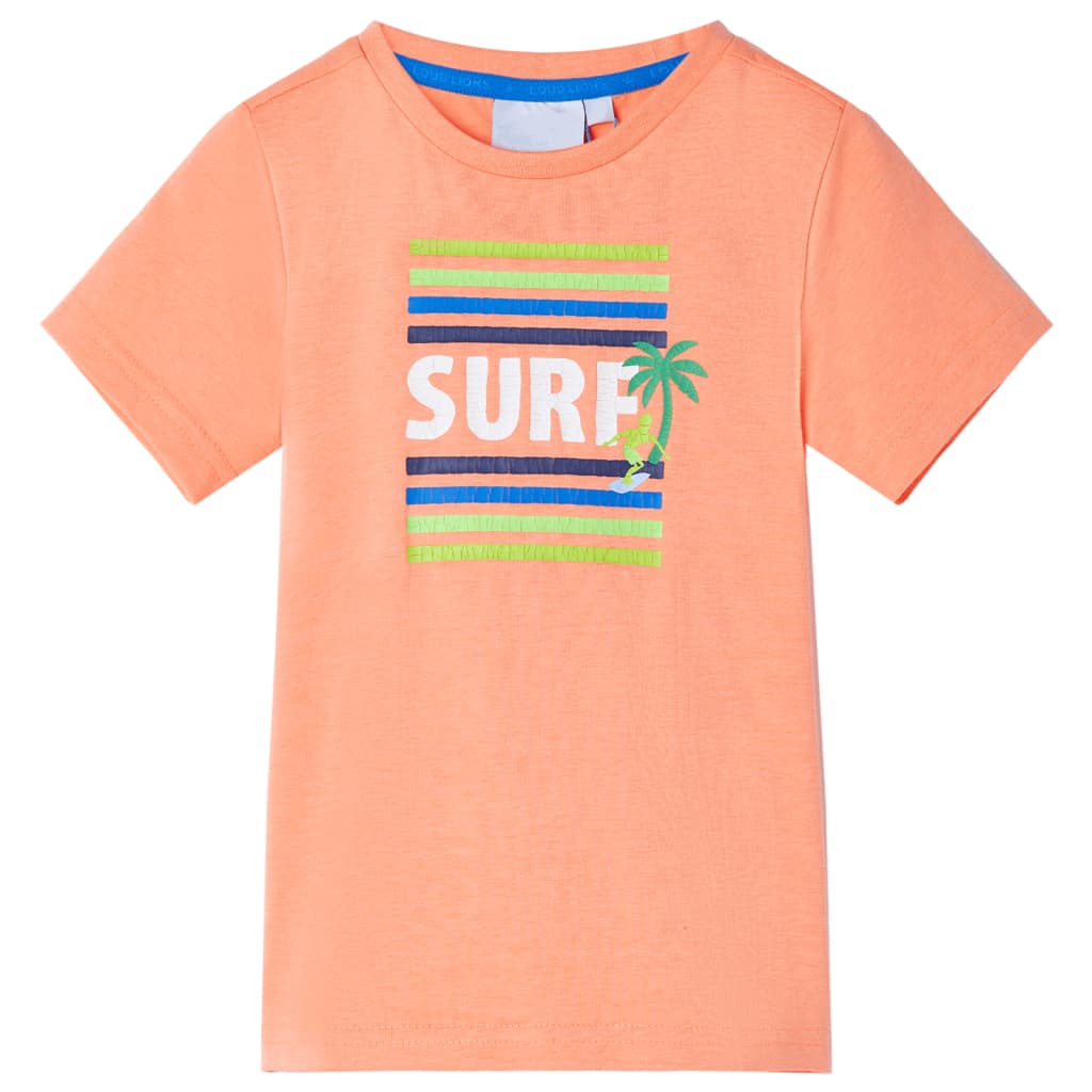 VidaXL Kindershirt 140 neon oranje