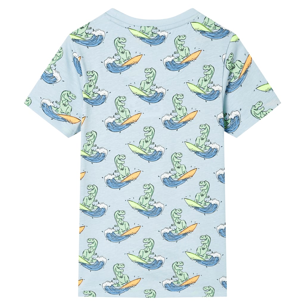 Vidaxl kinderpyjama met korte mouwen 128 lichtblauw