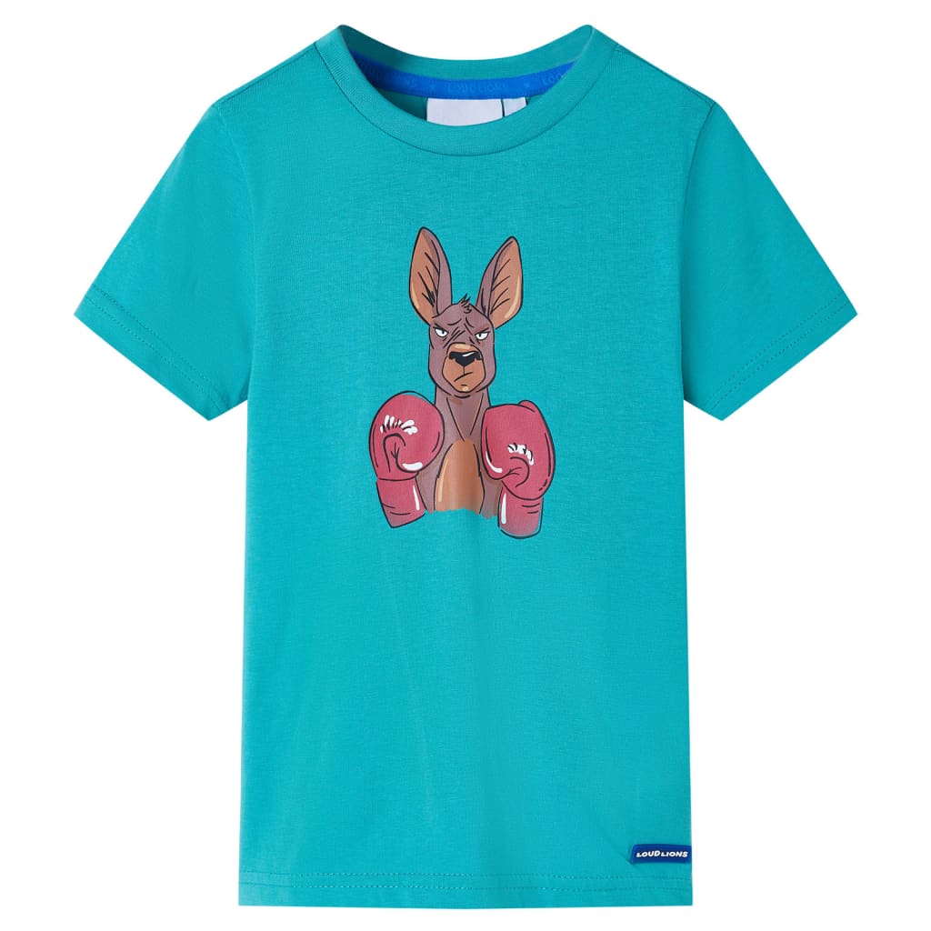 Vidaxl kindershirt met korte mouwen 140 donkermintkleurig