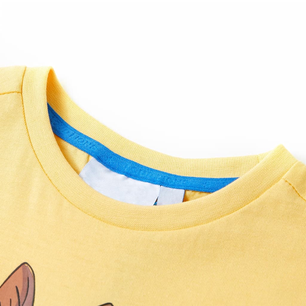 VidaXL Kindershirt met korte mouwen 104 geel