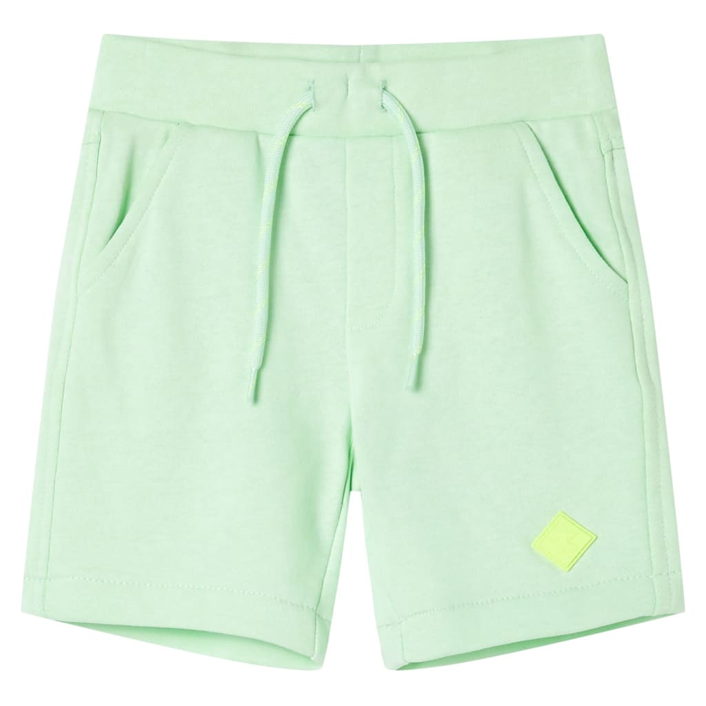 VidaXL Kindershort met trekkoord 92 felgroen