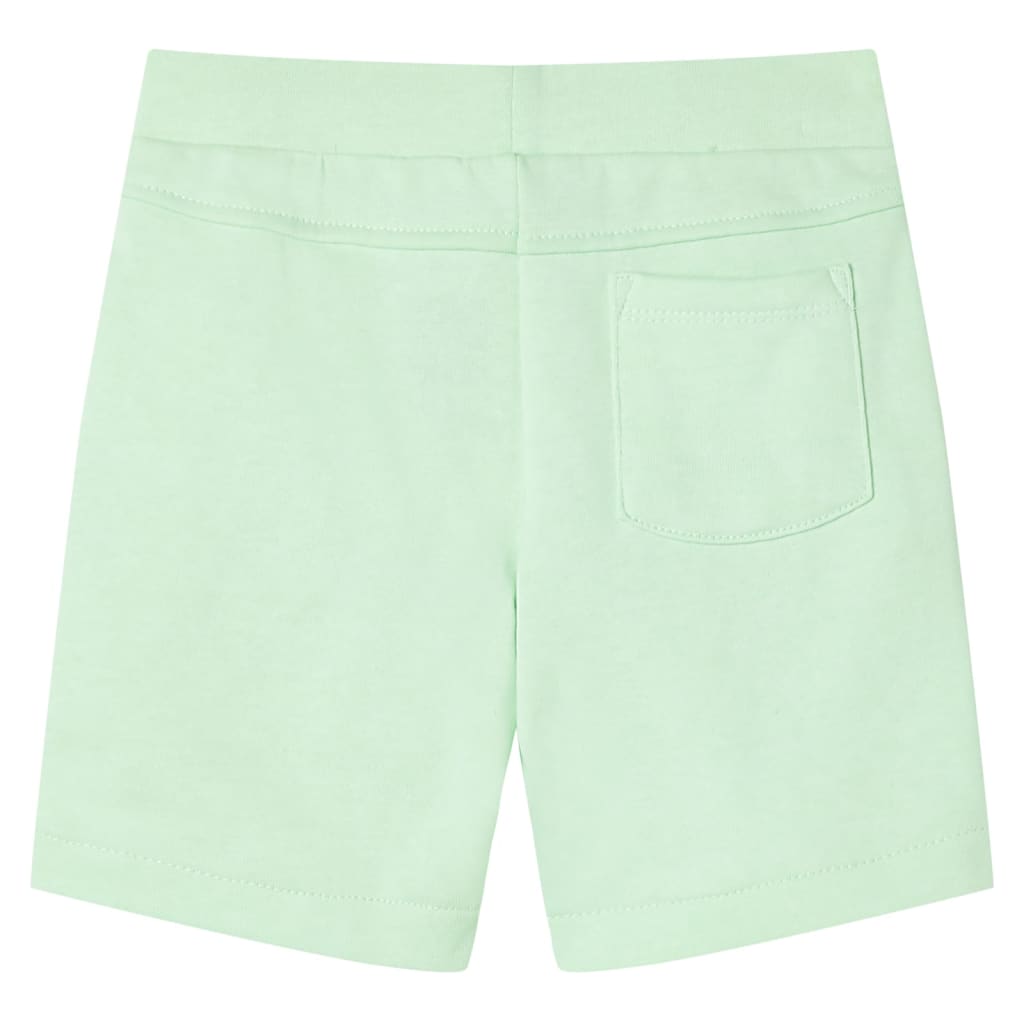 VidaXL Kindershort met trekkoord 128 felgroen