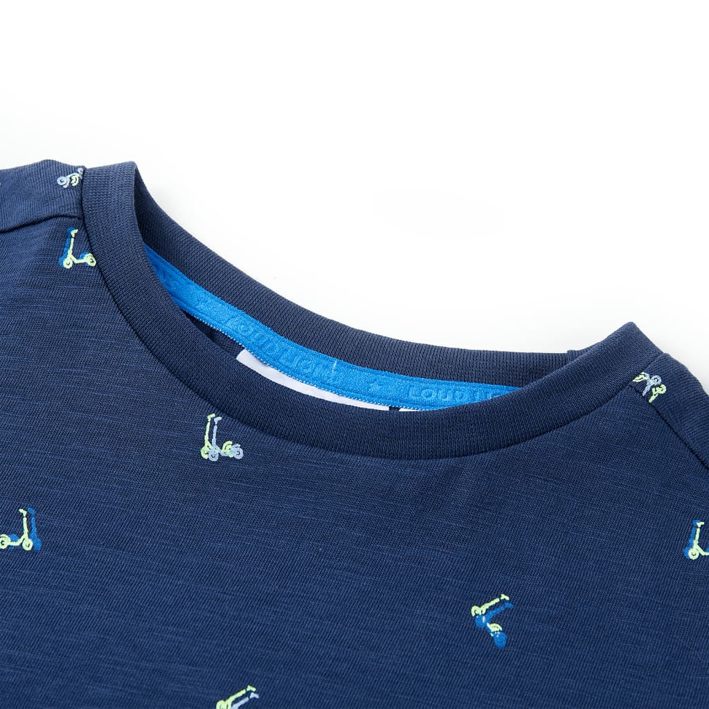 Vidaxl kindershirt 104 donkerblauw