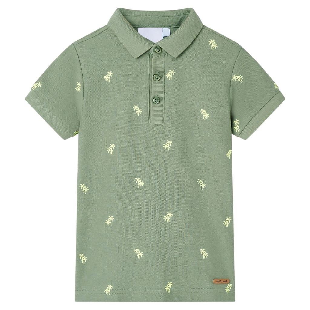 Vidaxl kinderpoloshirt 116 kakikleurig
