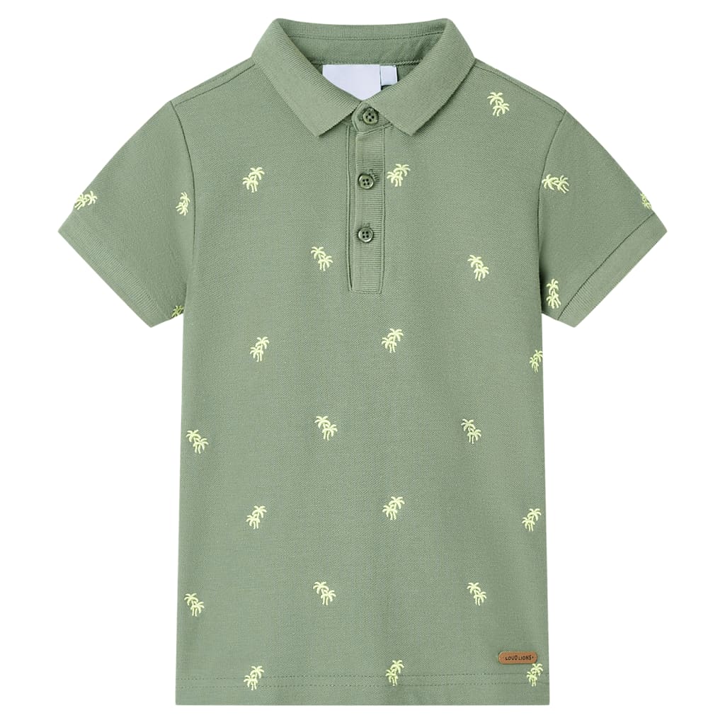Vidaxl kinderpoloshirt 128 kakikleurig