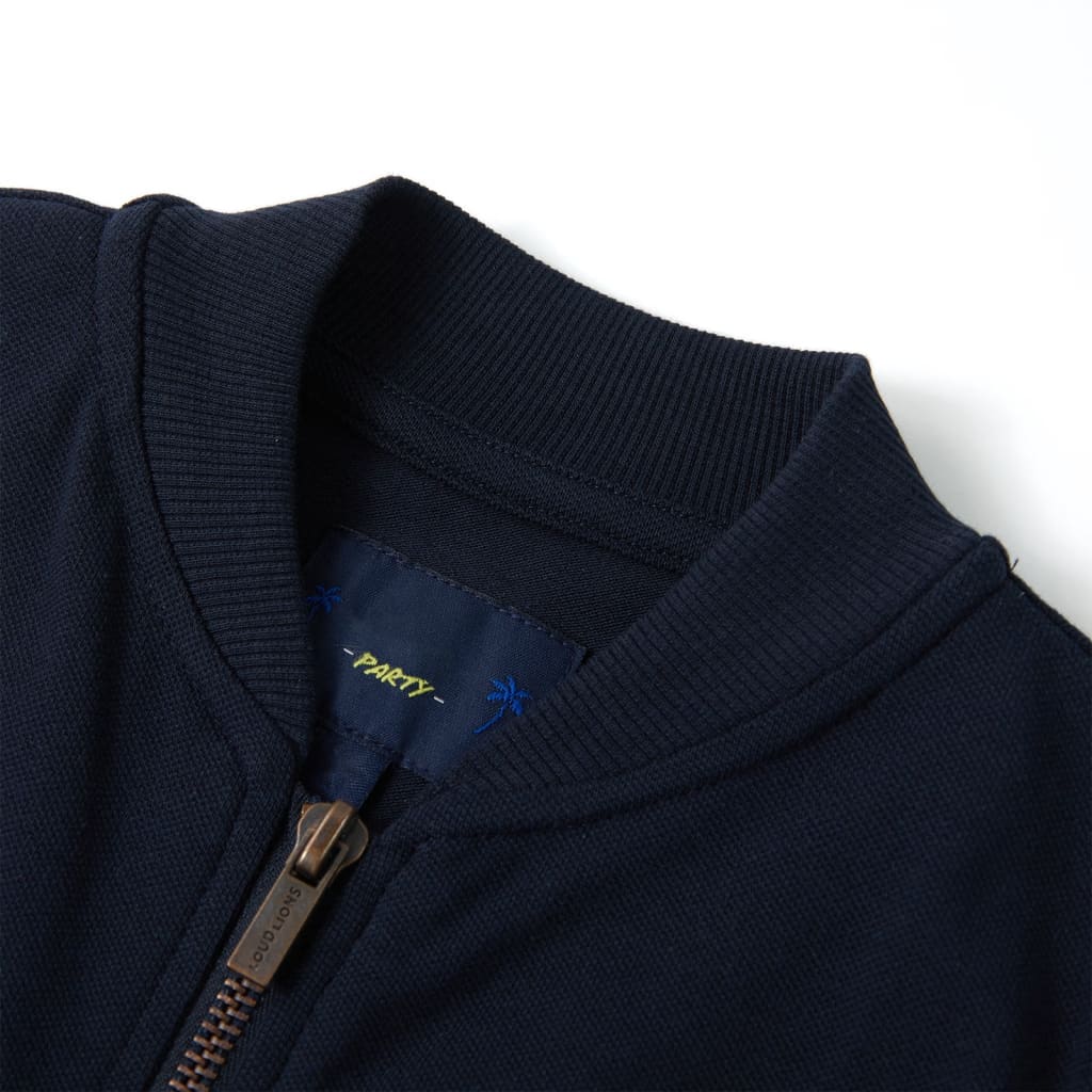 Vidaxl kindervest met rits 116 marineblauw