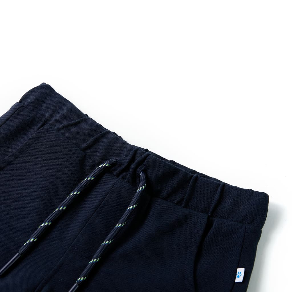 VidaXL Kindershort met trekkoord 116 marineblauw
