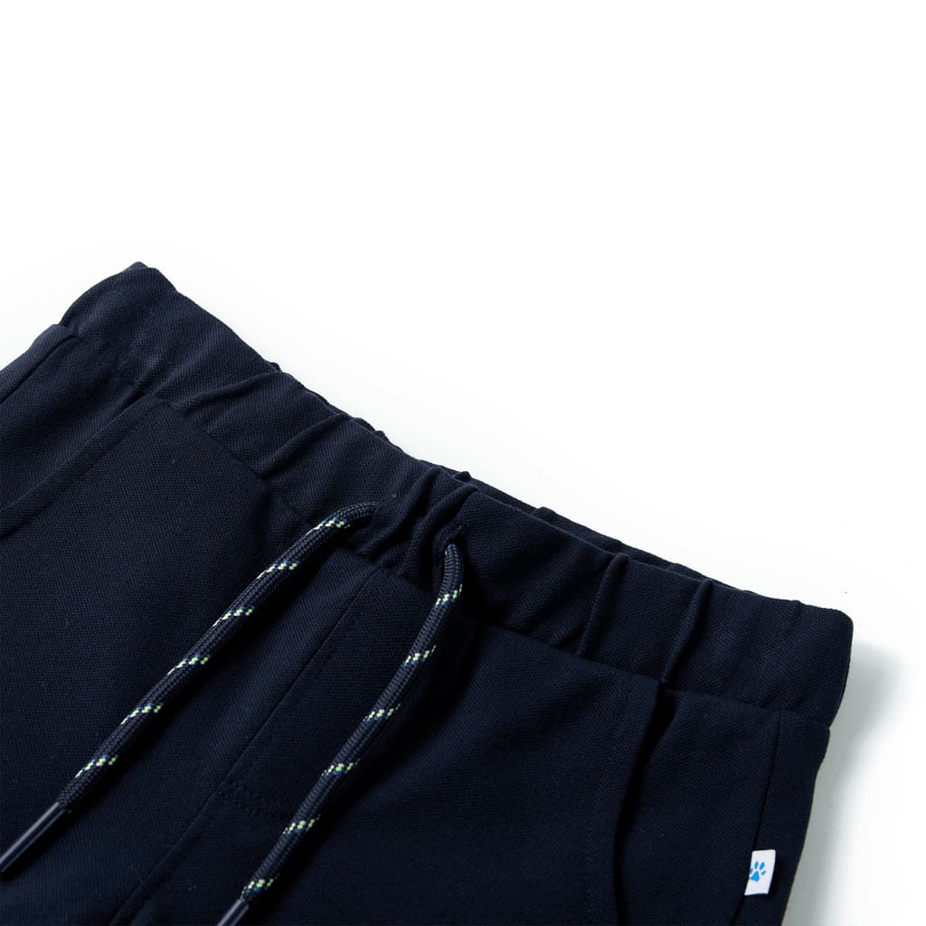 VidaXL Kindershort met trekkoord 128 marineblauw