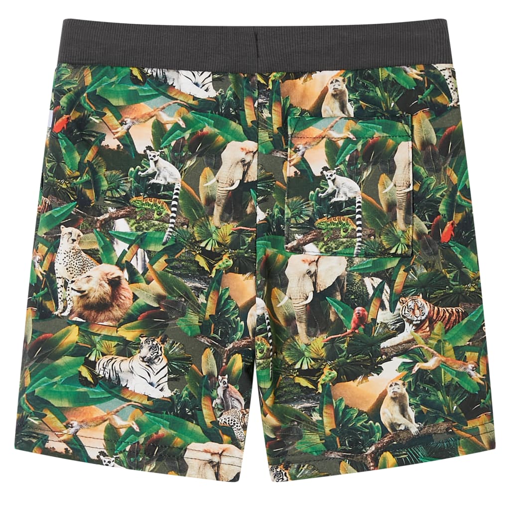VidaXL Kindershort met trekkoord 104 oudpetrol
