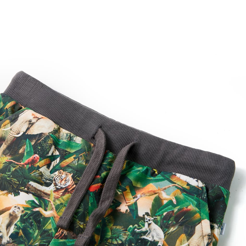 VidaXL Kindershort met trekkoord 104 oudpetrol