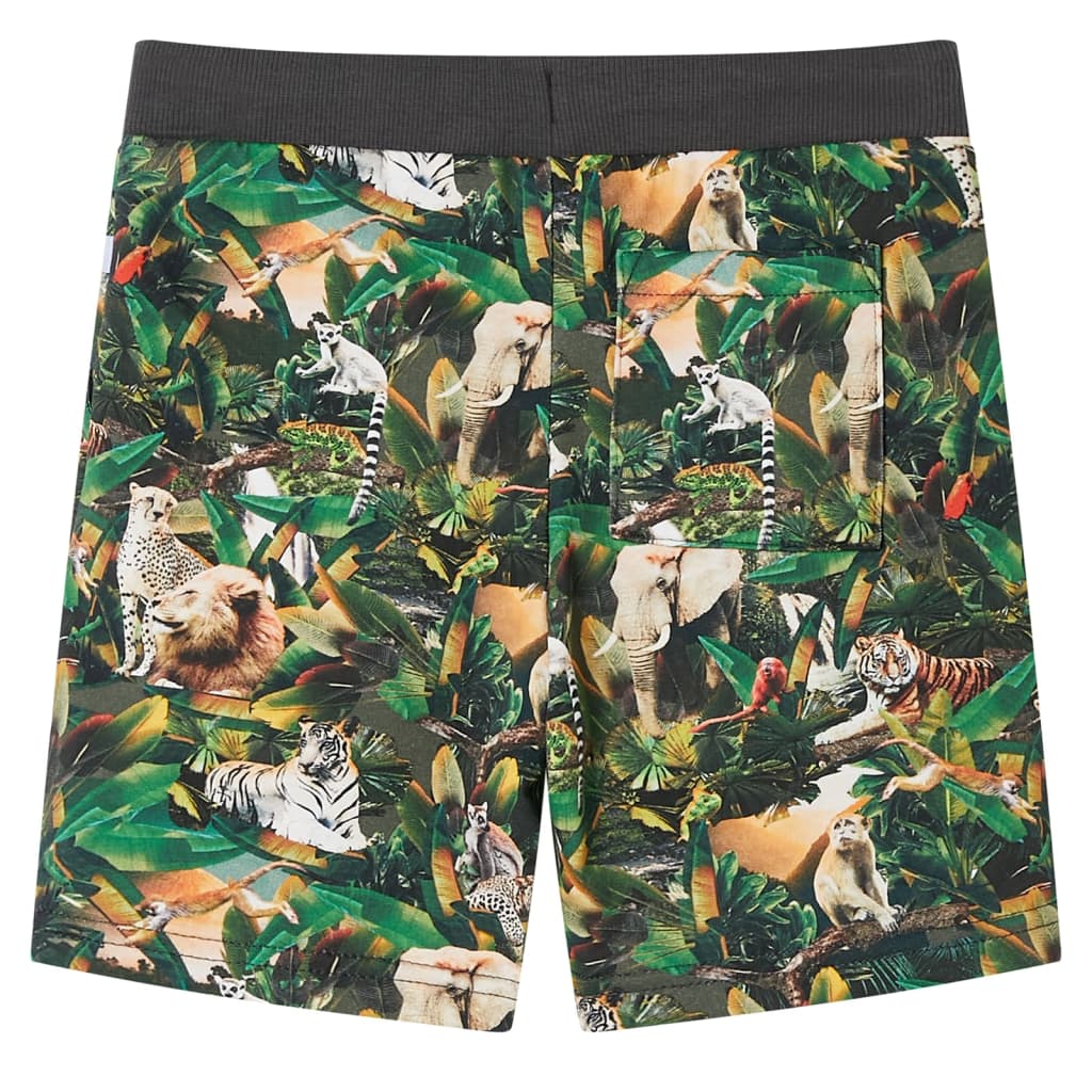 VidaXL Kindershort met trekkoord 128 oudpetrol