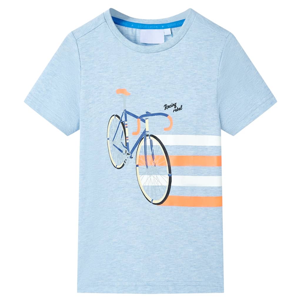Vidaxl kindershirt 104 gemêleerd zachtblauw
