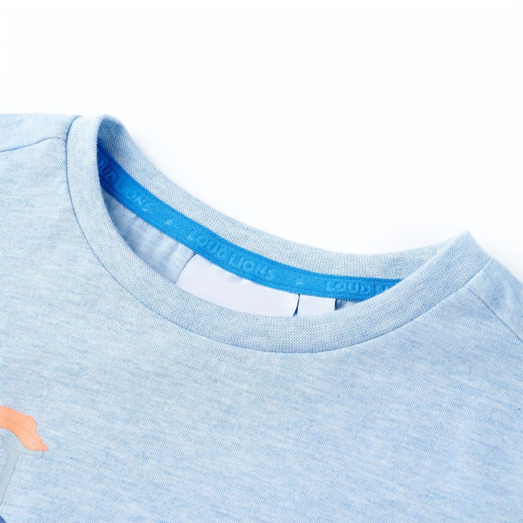Vidaxl kindershirt 104 gemêleerd zachtblauw