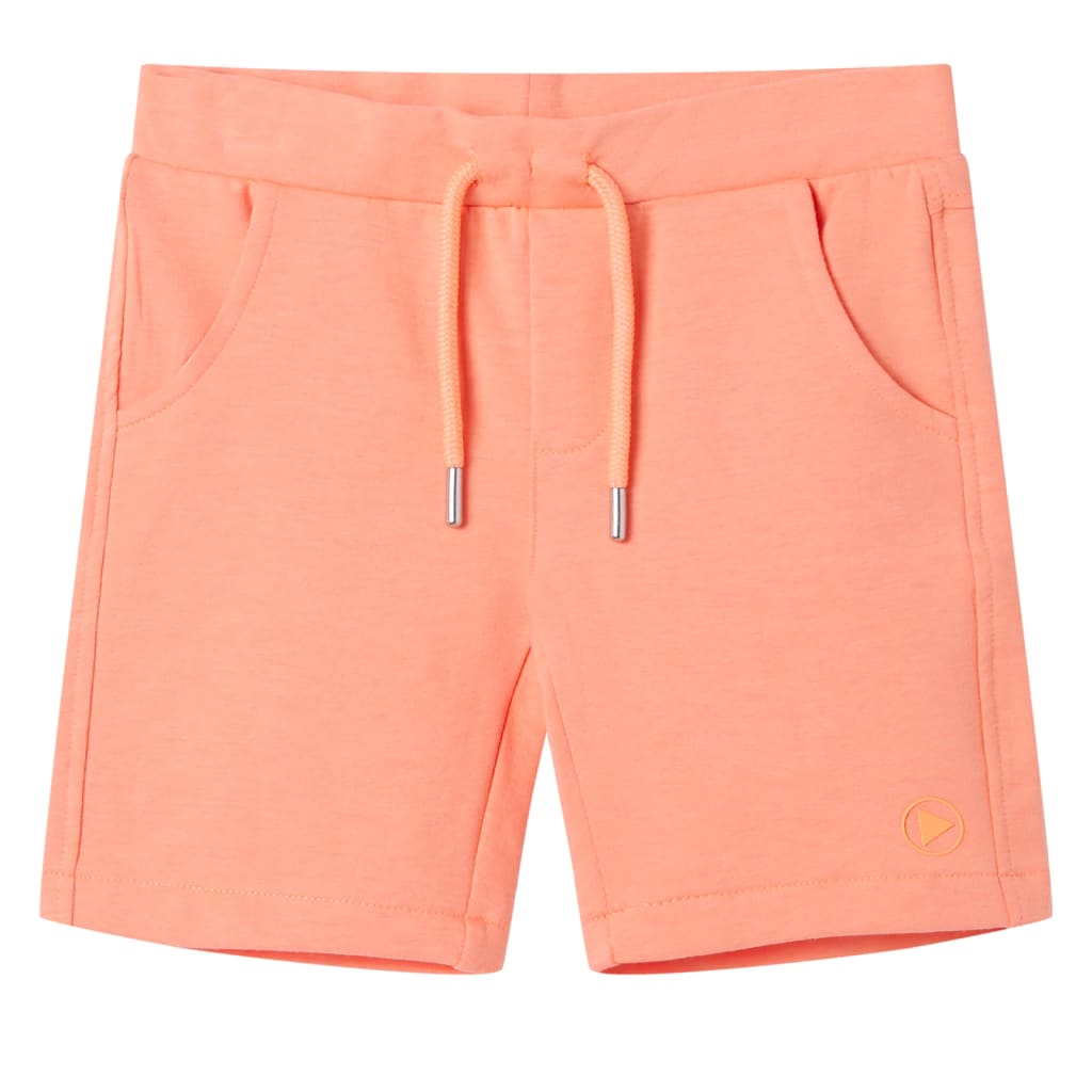 VidaXL Kindershort met trekkoord 116 neonoranje