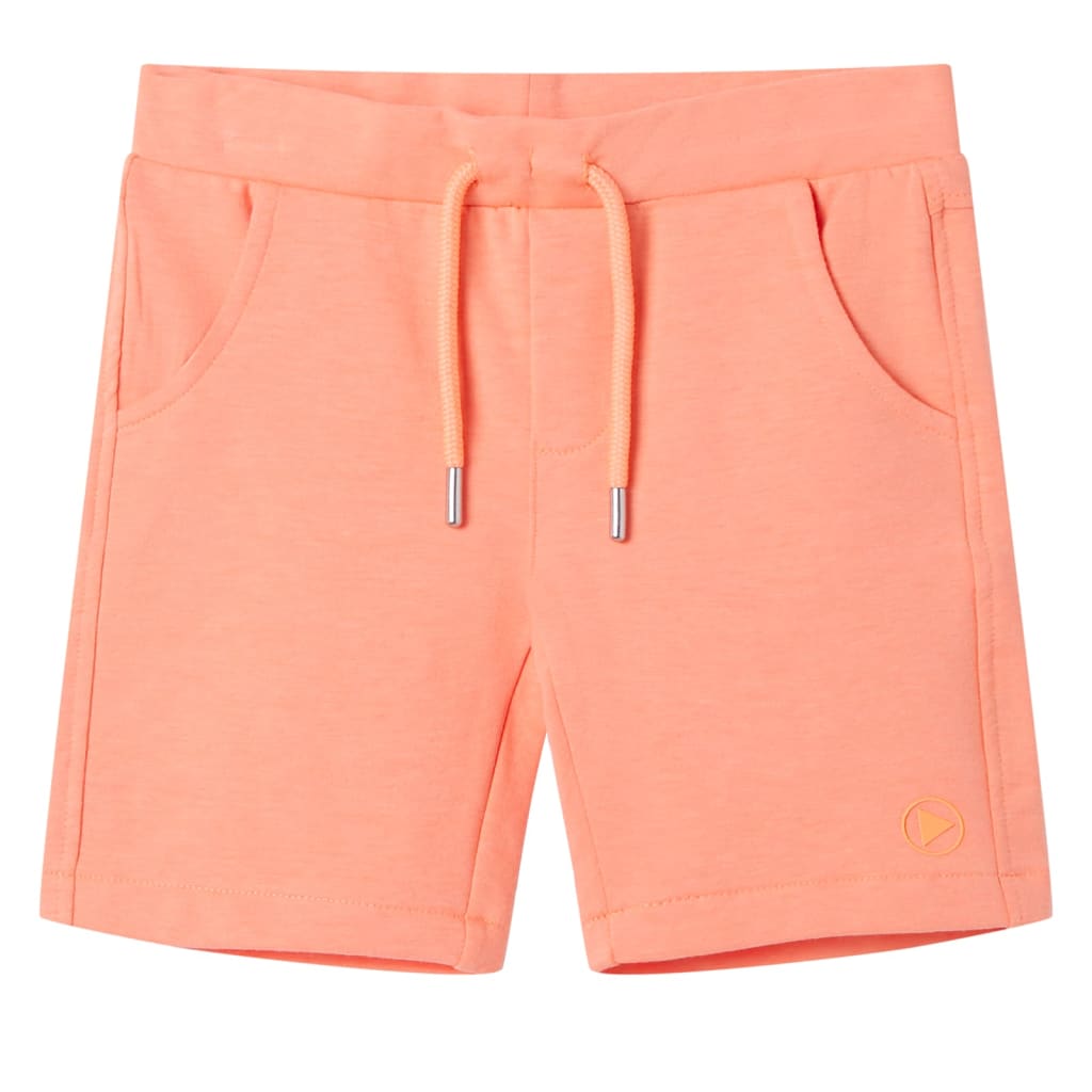 VidaXL Kindershort met trekkoord 140 neonoranje