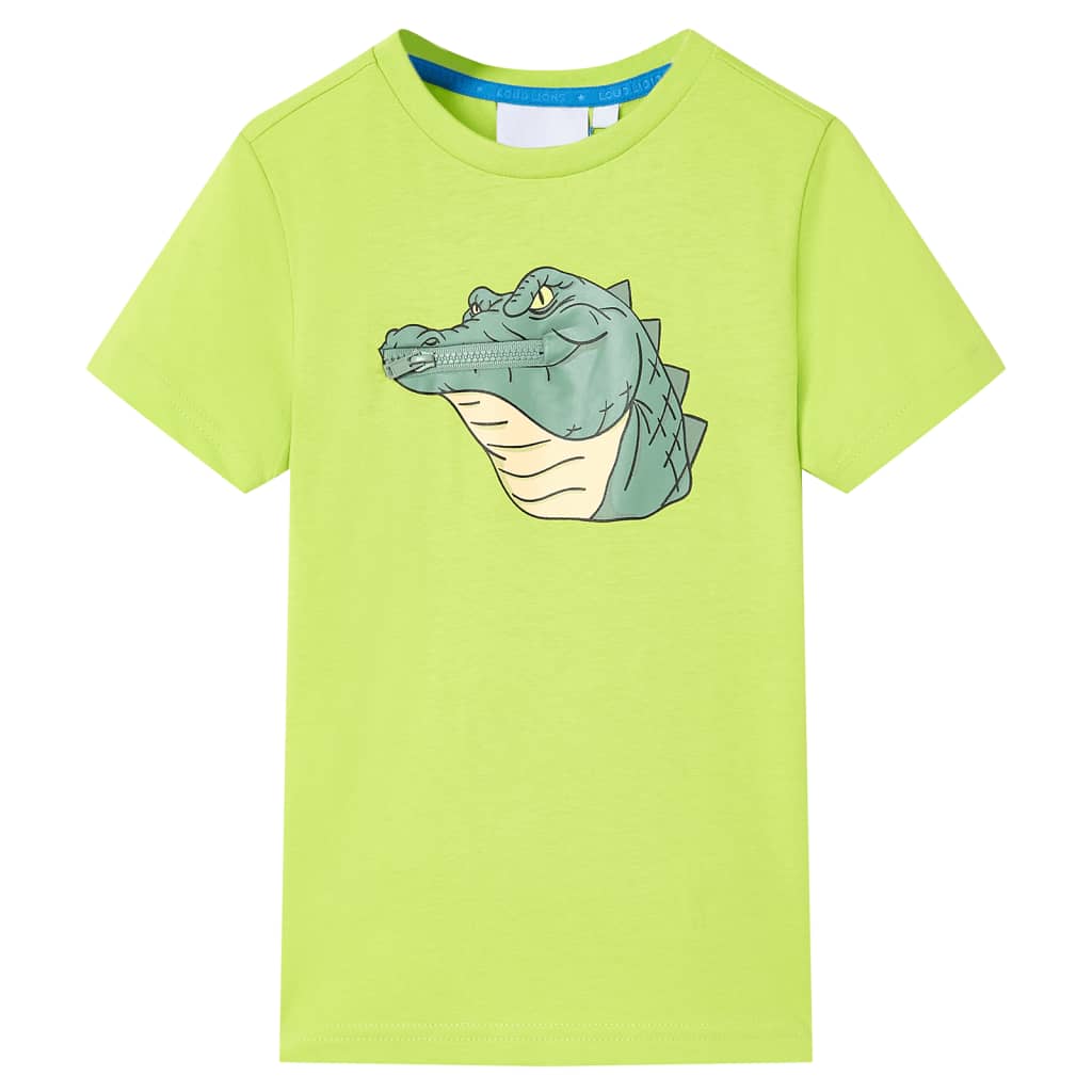 VidaXL Kindershirt 92 limoengroen
