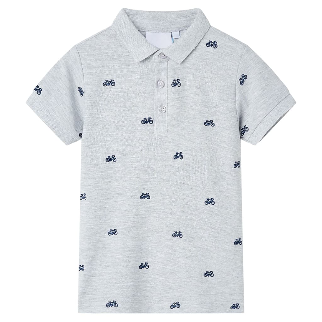 Vidaxl kinderpoloshirt  116 gemêleerd grijs
