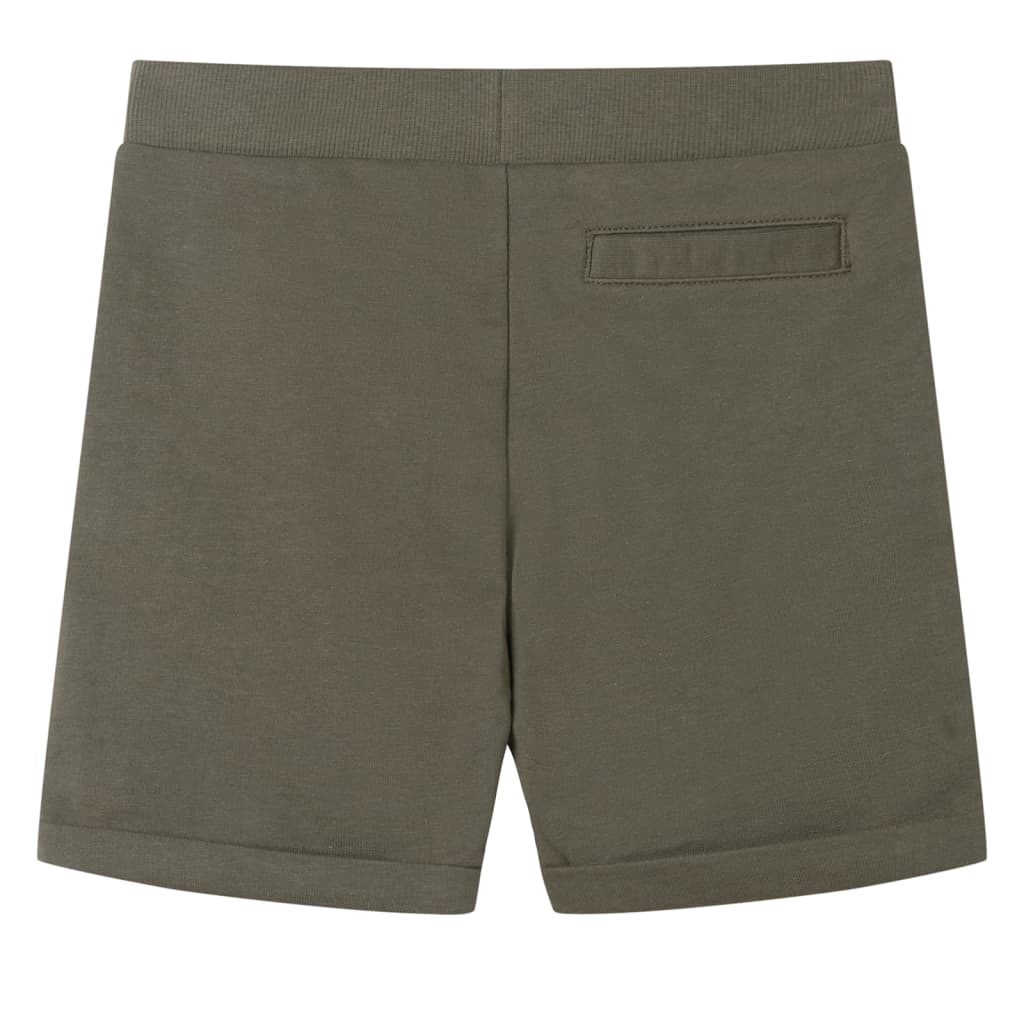 VidaXL Kindershort met trekkoord 104 donkerkaki
