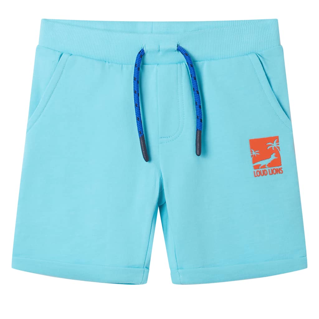 VidaXL Kindershort met trekkoord 92 zeeblauw