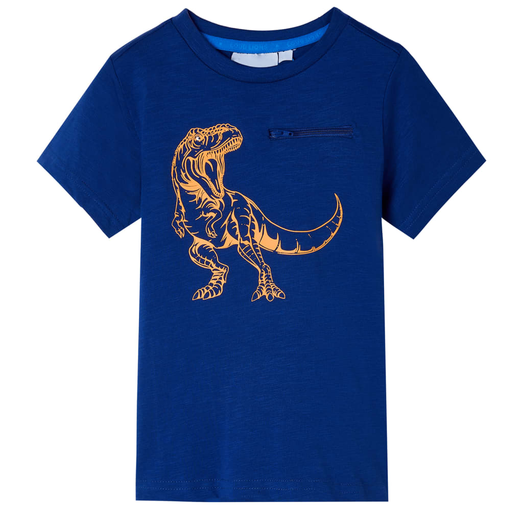 Vidaxl kindershirt met korte mouwen 140 donkerblauw
