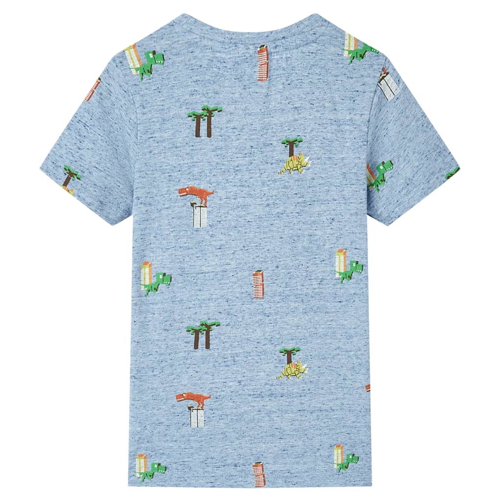 Vidaxl kindershirt 128 gemêleerd blauw