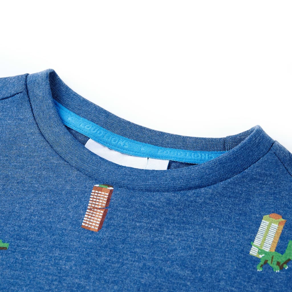 Vidaxl kindershirt 104 gemêleerd donkerblauw