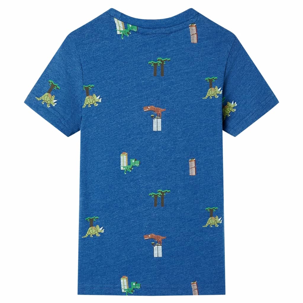 VidaXL Kindershirt 116 gemêleerd donkerblauw
