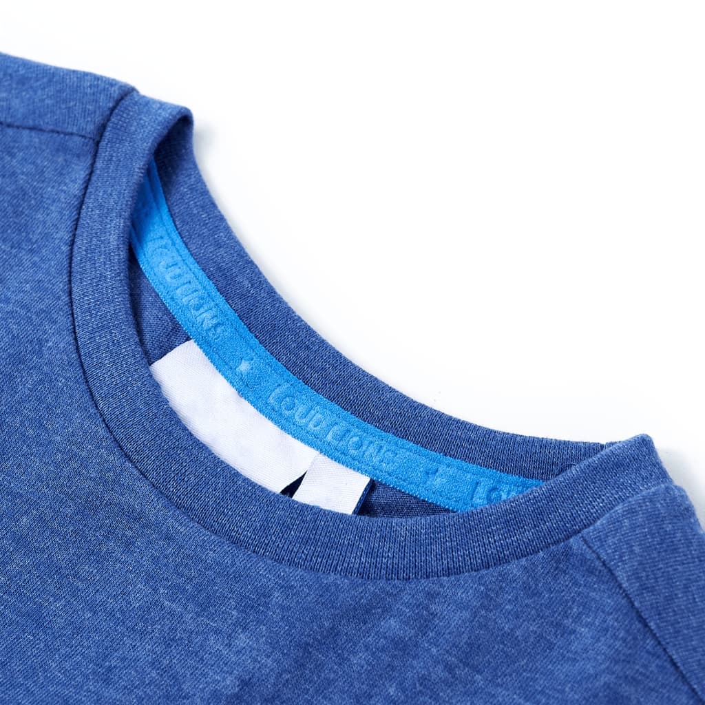 Vidaxl kindershirt 128 gemêleerd donkerblauw