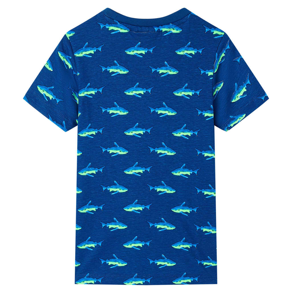 Vidaxl kindershirt 92 donkerblauw