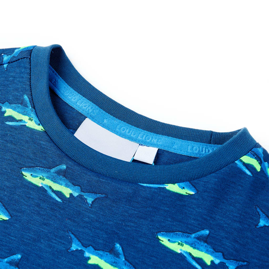 Vidaxl kindershirt 140 donkerblauw