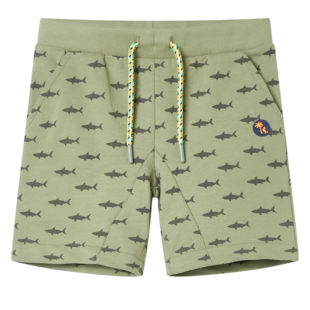 VidaXL Kindershort met trekkoord 128 lichtkaki