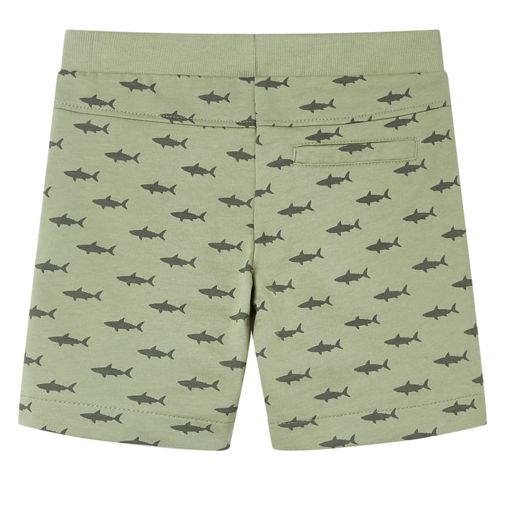 VidaXL Kindershort met trekkoord 128 lichtkaki