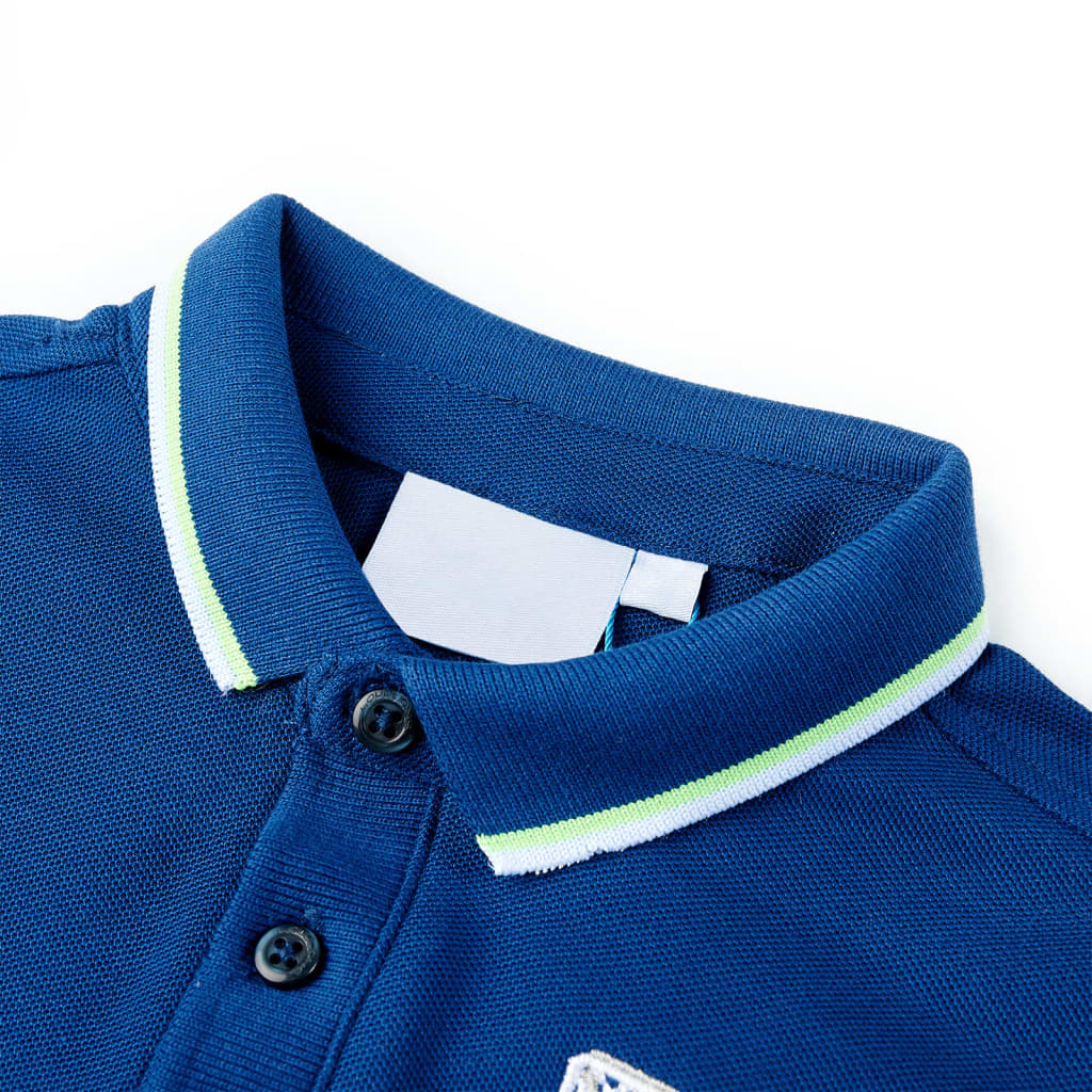 Vidaxl kinderpoloshirt 128 donkerblauw