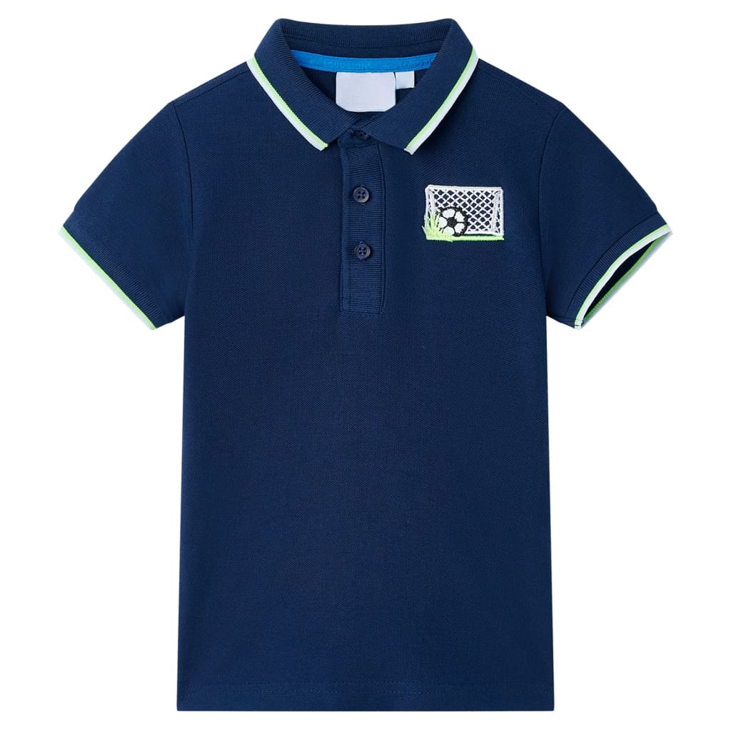 Vidaxl kinderpoloshirt 116 marineblauw