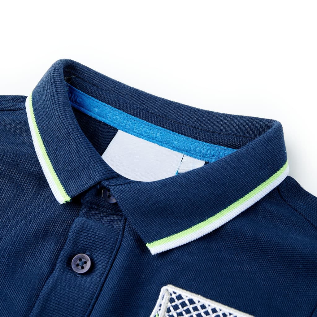 Vidaxl kinderpoloshirt 116 marineblauw