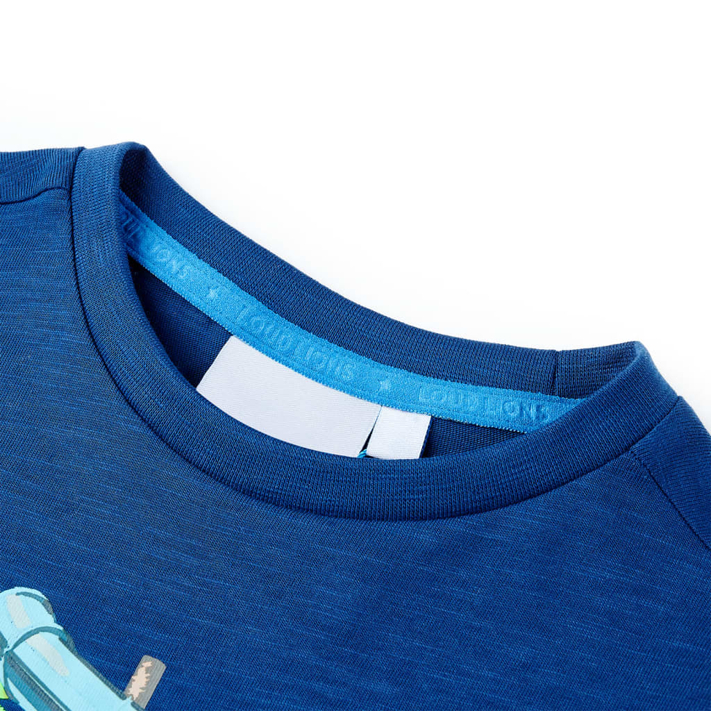 Vidaxl kindershirt 128 donkerblauw