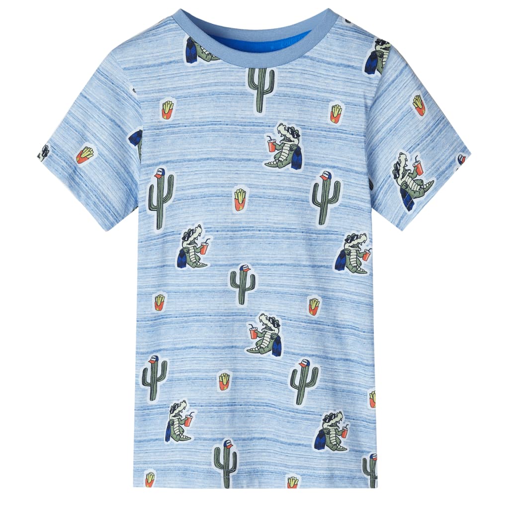 Vidaxl kindershirt 140 gemengd blauw