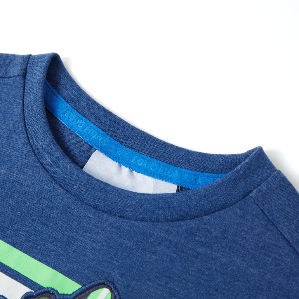 Vidaxl kindershirt 128 gemêleerd donkerblauw