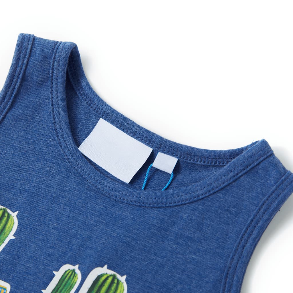 Vidaxl kindertopje 116 gemêleerd donkerblauw
