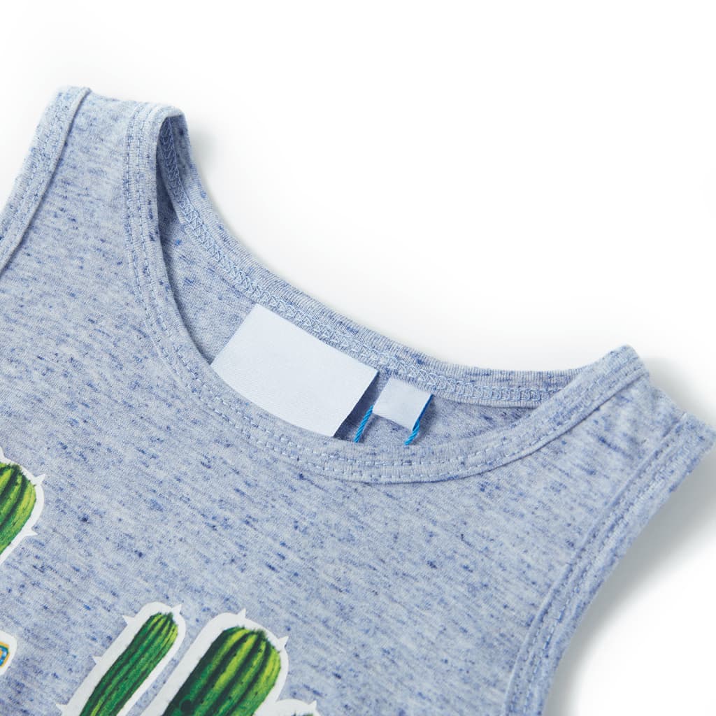 Vidaxl kindertopje 128 gemêleerd blauw